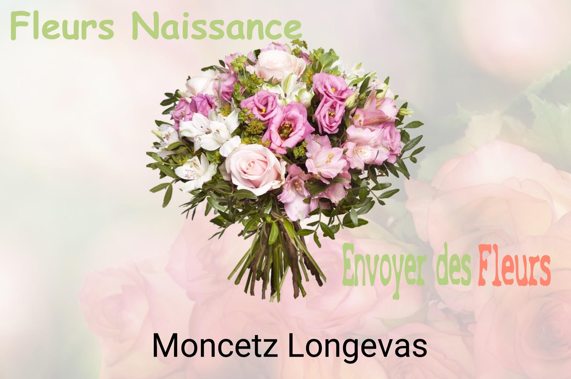 Bouquet de fleurs de naissance livré à Moncetz-Longevas